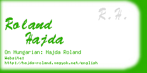 roland hajda business card